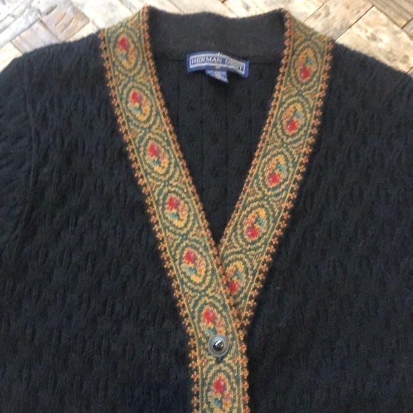 Herman Geist Vintage Cable Knit Wool Cardigan - Picture 11 of 13